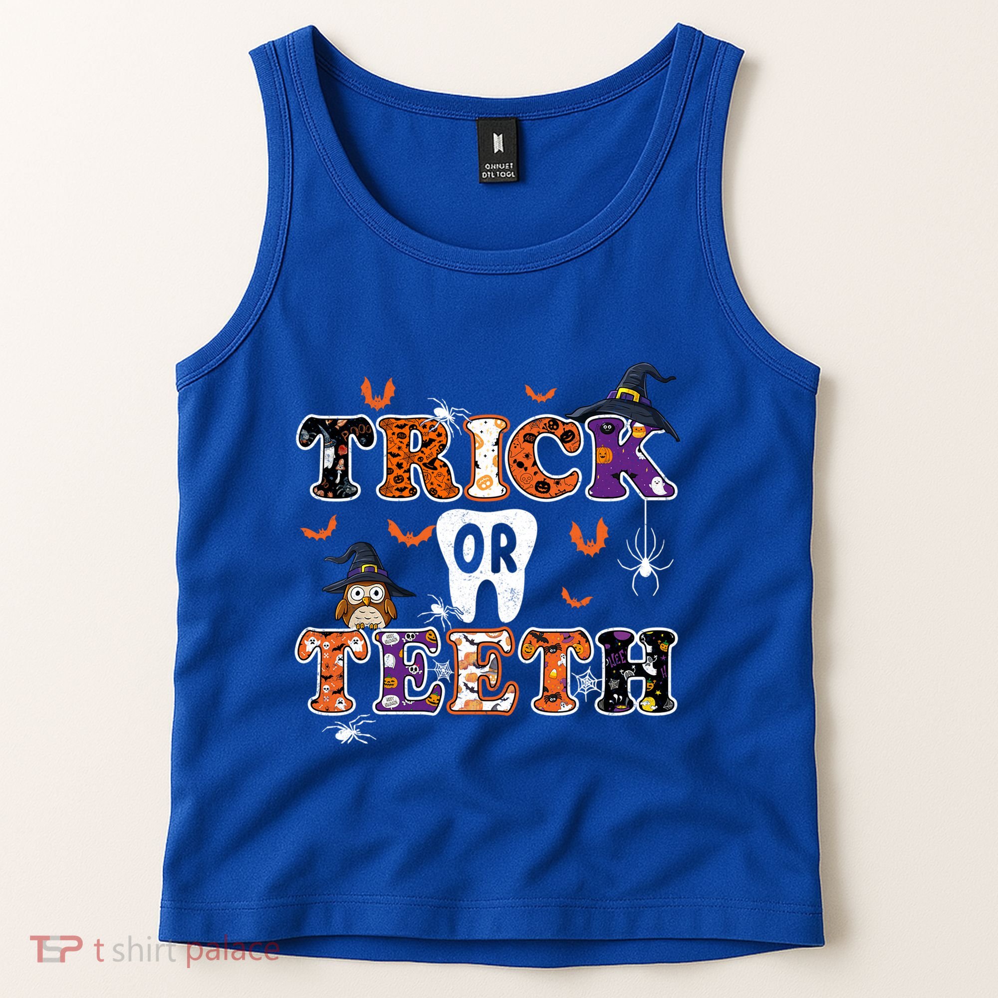 Trick Or Teeth Dental Squad Gift Halloween Dental Costume Gift Tank Top