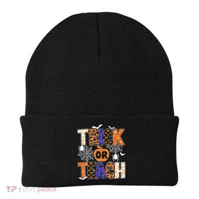 Trick Or Teach Halloween Cool Gift Funny For Teachers Gift Beanie