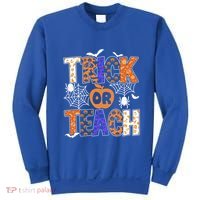 Trick Or Teach Halloween Cool Gift Funny For Teachers Gift Sweatshirt thumb 0