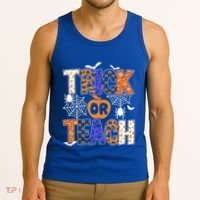 Trick Or Teach Halloween Cool Gift Funny For Teachers Gift Tank Top thumb 3
