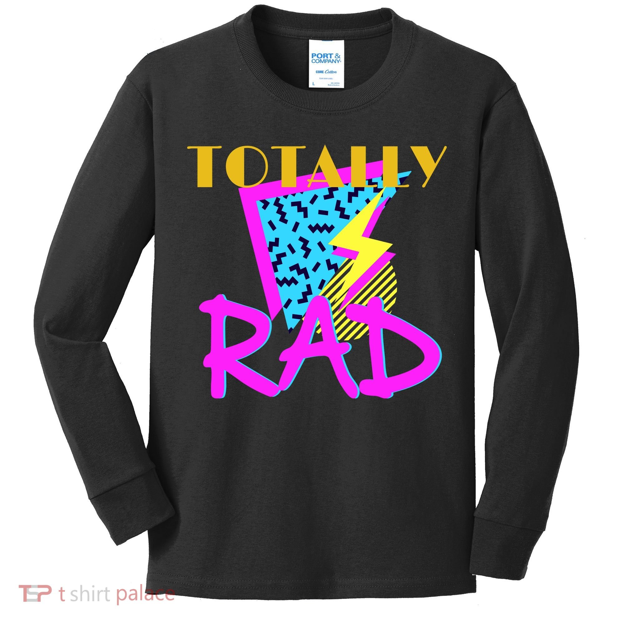 Totally Rad Retro 90's Kids Long Sleeve Shirt