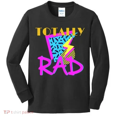 Totally Rad Retro 90's Kids Long Sleeve Shirt