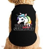 Totally Straight Unicorn Rainbow Doggie Tank thumb 0