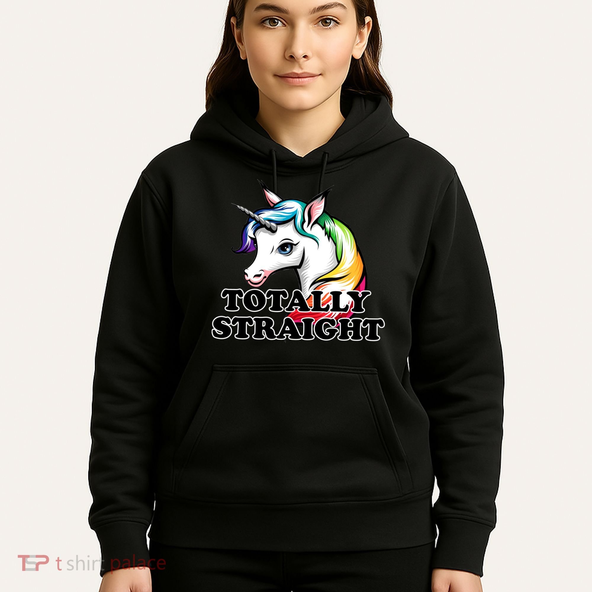 Totally Straight Unicorn Rainbow Hoodie