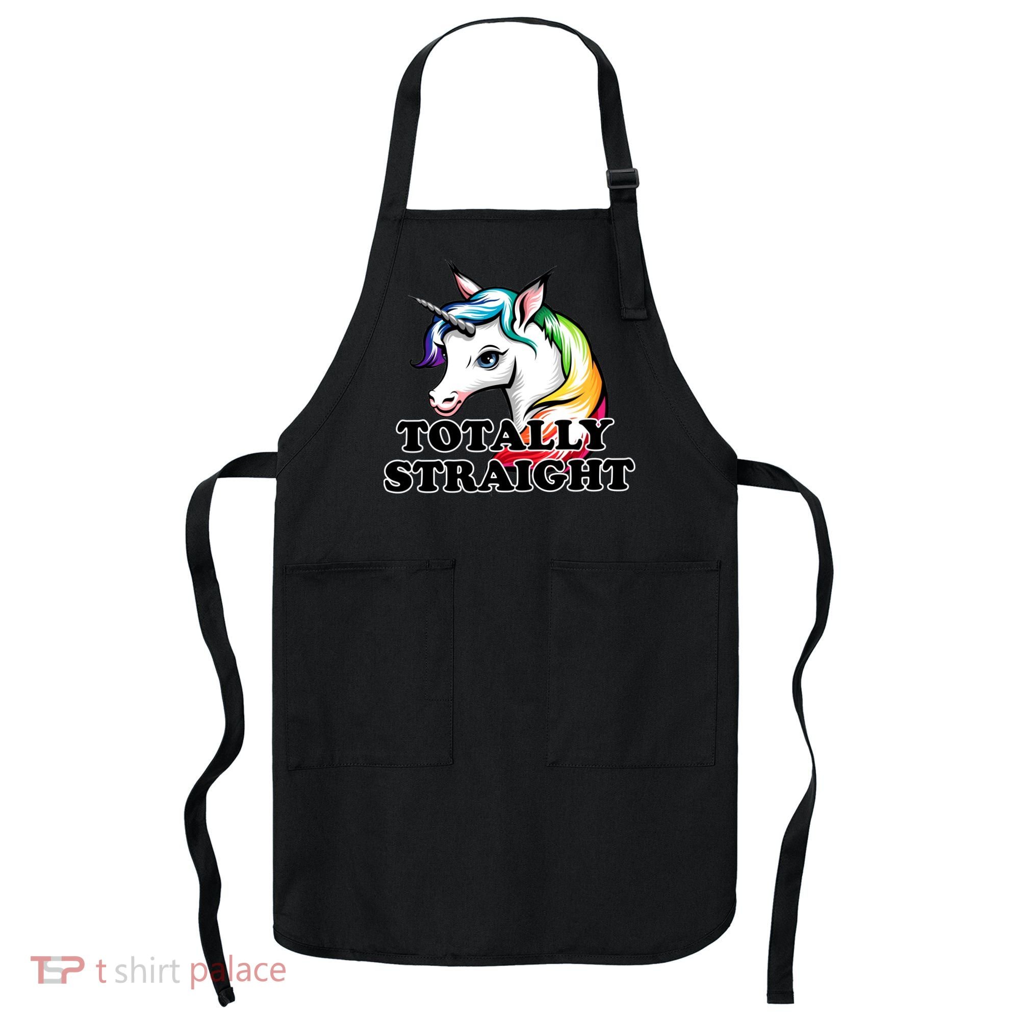 Totally Straight Unicorn Rainbow Apron