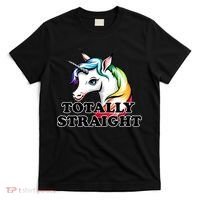 Totally Straight Unicorn Rainbow T-Shirt thumb 0