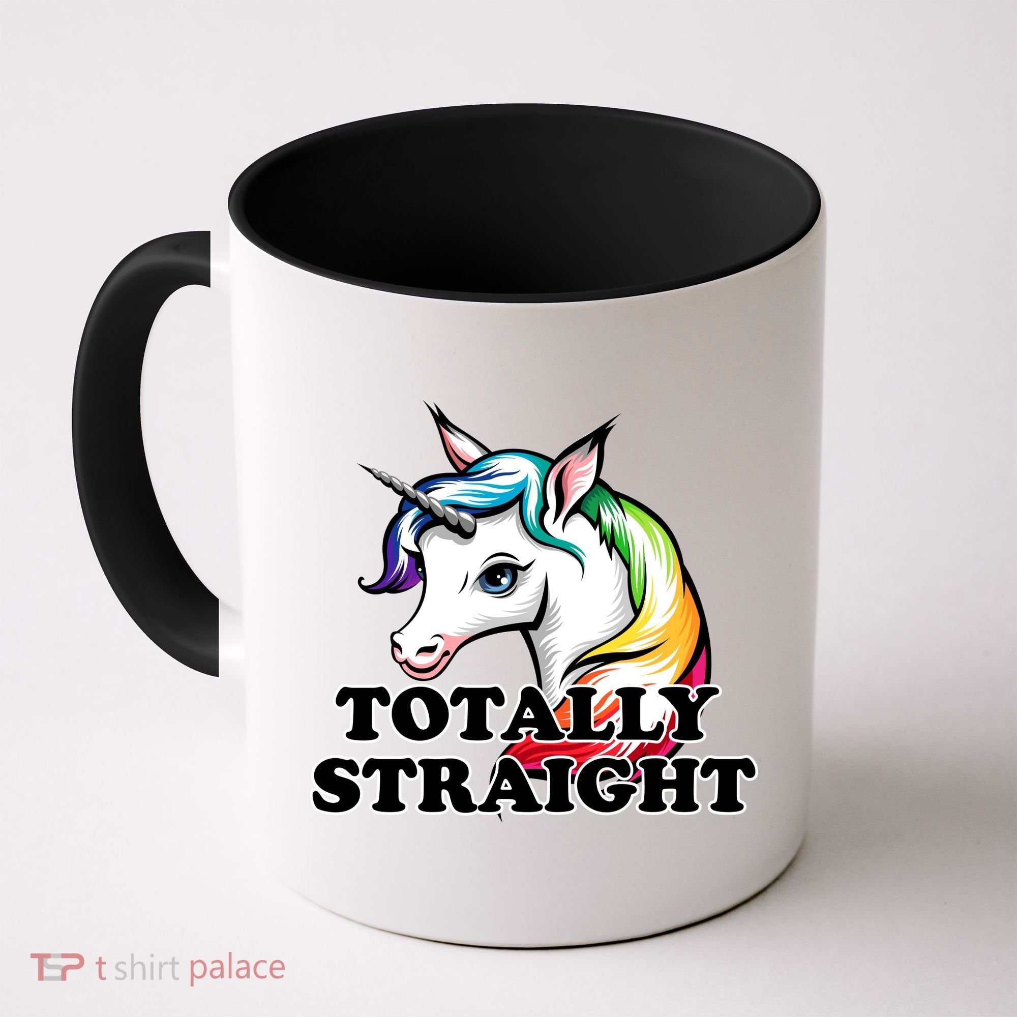 Totally Straight Unicorn Rainbow Coffee Mug