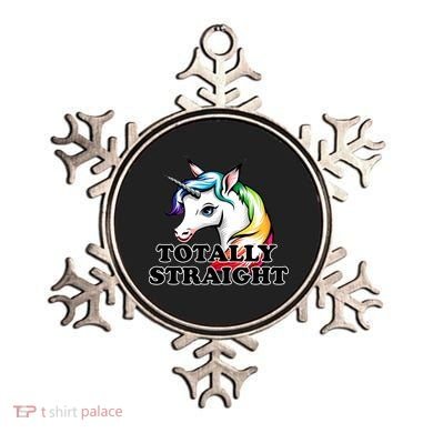 Totally Straight Unicorn Rainbow Ornament