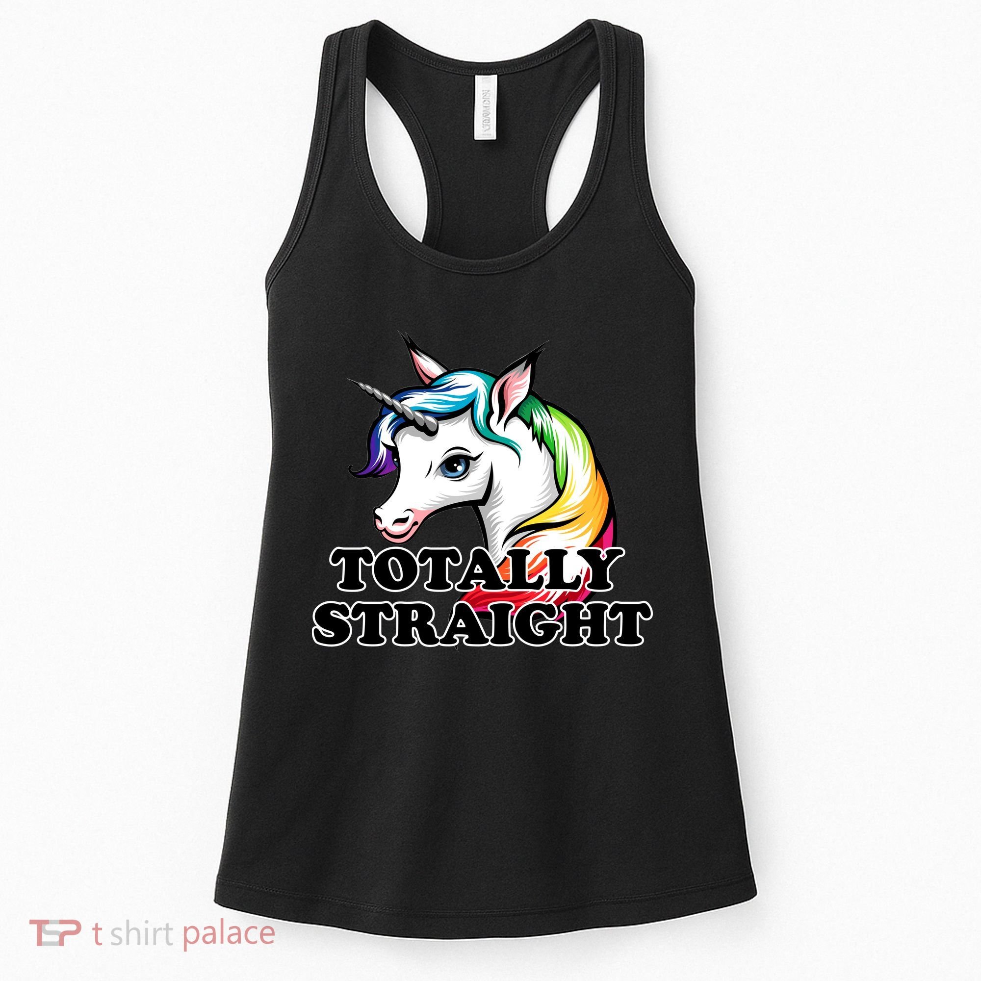 Totally Straight Unicorn Rainbow Women's Tank Top