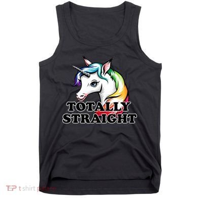 Totally Straight Unicorn Rainbow Tank Top