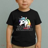 Totally Straight Unicorn Rainbow Toddler T-Shirt thumb 2