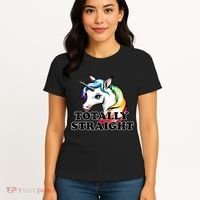 Totally Straight Unicorn Rainbow Women's T-Shirt thumb 4
