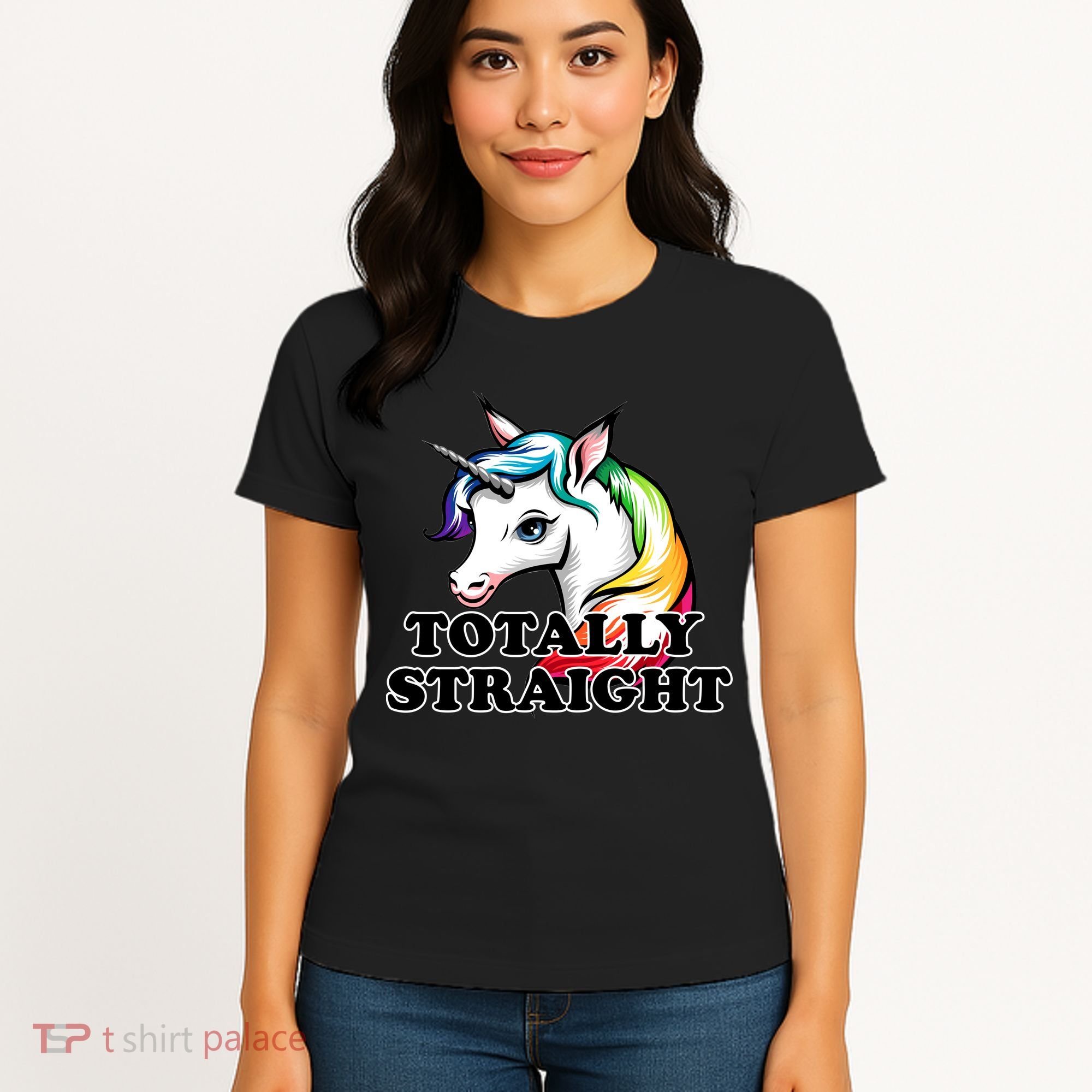 Totally Straight Unicorn Rainbow Women's T-Shirt