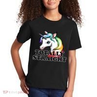 Totally Straight Unicorn Rainbow Kids T-Shirt thumb 2