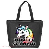 Totally Straight Unicorn Rainbow Tote Bag thumb 0