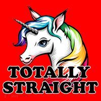 Totally Straight Unicorn Rainbow Santa Hat thumb 1