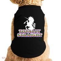 Totally Straight Unicorn Rainbow Pride Doggie Tank thumb 0