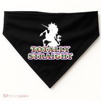 Totally Straight Unicorn Rainbow Pride USA-Made Doggie Bandana thumb 0