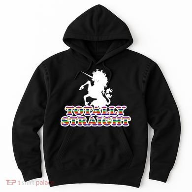 Totally Straight Unicorn Rainbow Pride Hoodie
