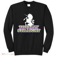 Totally Straight Unicorn Rainbow Pride Sweatshirt thumb 0