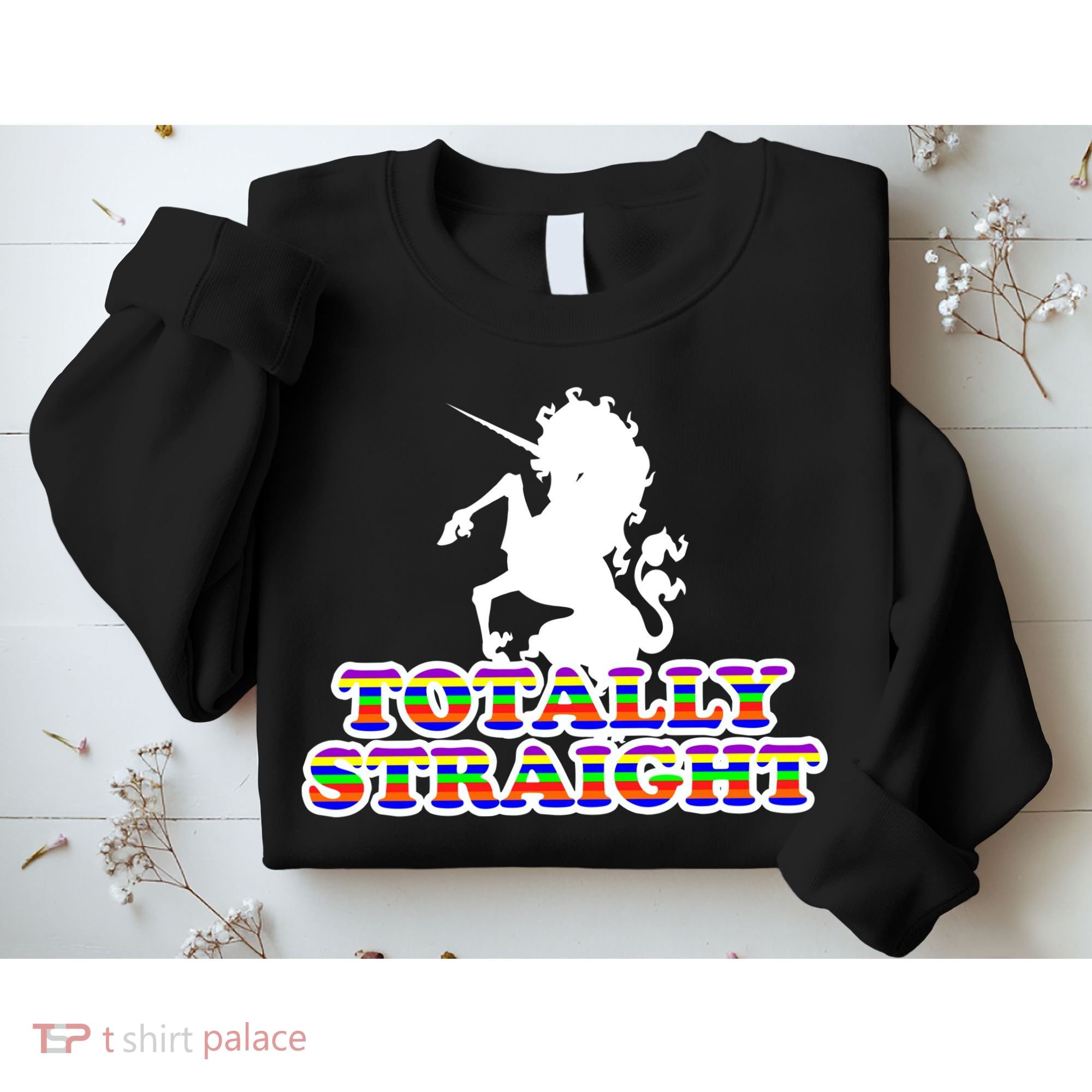 Totally Straight Unicorn Rainbow Pride Sweatshirt