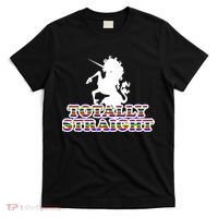 Totally Straight Unicorn Rainbow Pride T-Shirt thumb 0