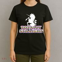 Totally Straight Unicorn Rainbow Pride T-Shirt thumb 4