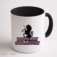 Totally Straight Unicorn Rainbow Pride Coffee Mug thumb 1