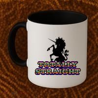 Totally Straight Unicorn Rainbow Pride Coffee Mug thumb 2
