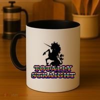 Totally Straight Unicorn Rainbow Pride Coffee Mug thumb 4