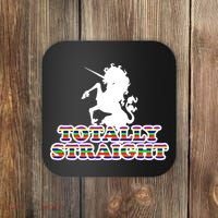 Totally Straight Unicorn Rainbow Pride Coaster thumb 0