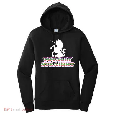 Totally Straight Unicorn Rainbow Pride Women's Hoodie