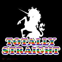 Totally Straight Unicorn Rainbow Pride Ornament thumb 1