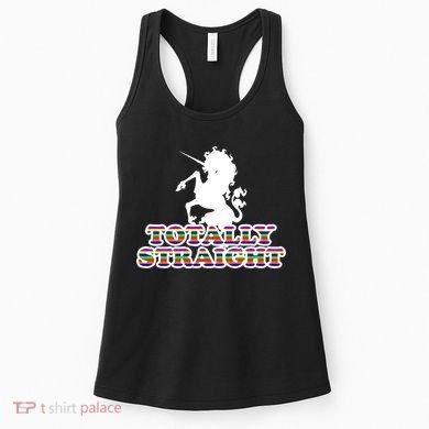 Totally Straight Unicorn Rainbow Pride Women's Tank Top