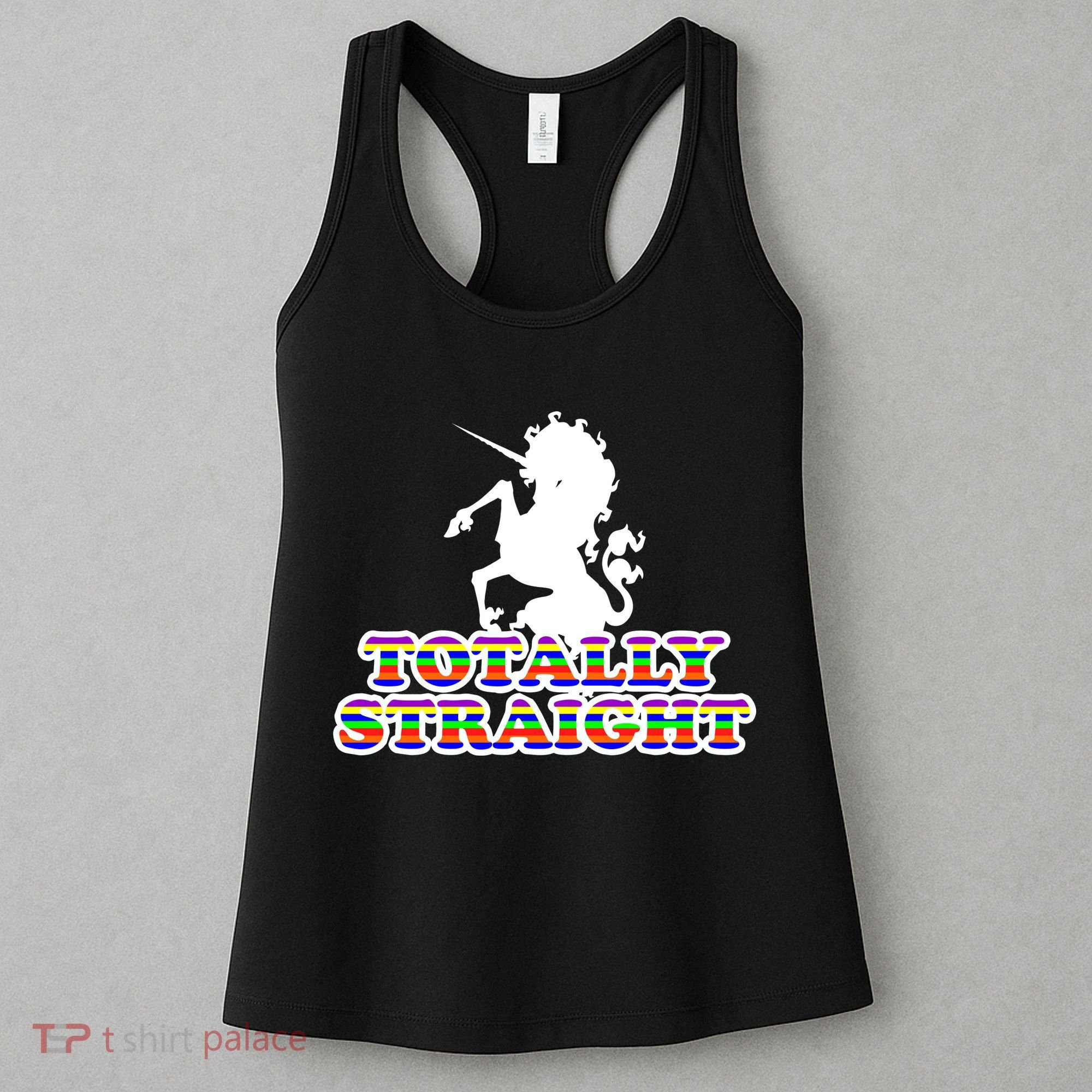 Totally Straight Unicorn Rainbow Pride Women's Tank Top