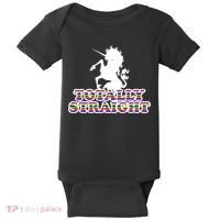 Totally Straight Unicorn Rainbow Pride Baby Bodysuit thumb 0