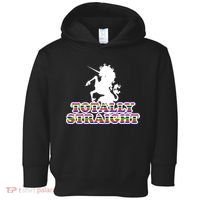 Totally Straight Unicorn Rainbow Pride Toddler Hoodie thumb 0