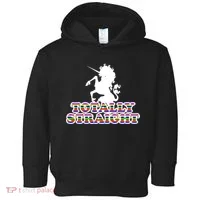 Totally Straight Unicorn Rainbow Pride Toddler Hoodie thumb 0