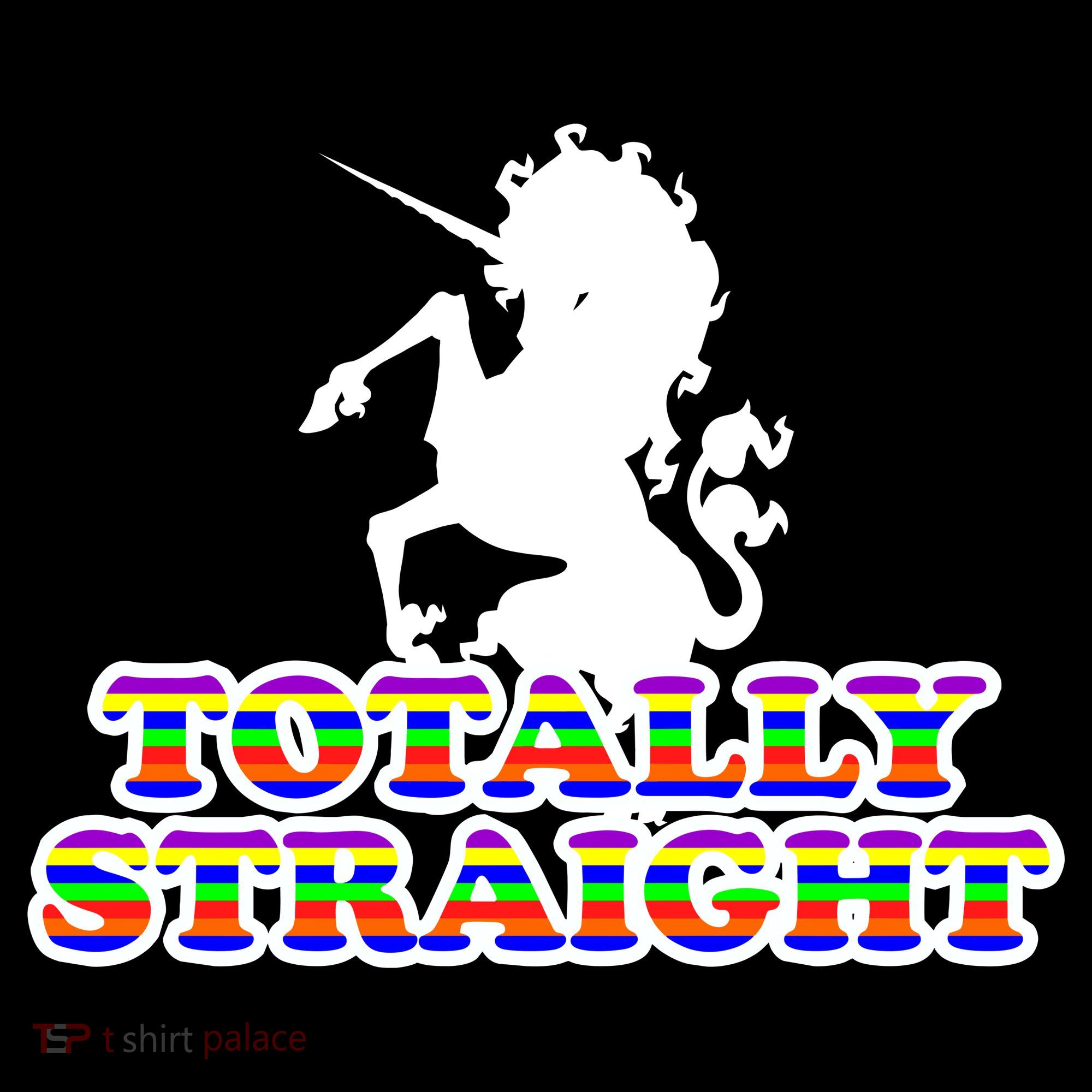 Totally Straight Unicorn Rainbow Pride Toddler Hoodie