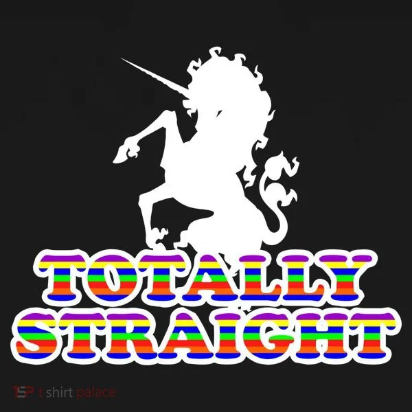 Totally Straight Unicorn Rainbow Pride Toddler Hoodie