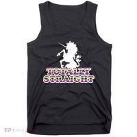 Totally Straight Unicorn Rainbow Pride Tank Top thumb 0