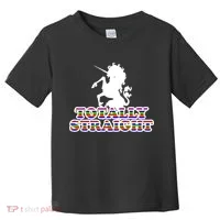 Totally Straight Unicorn Rainbow Pride Toddler T-Shirt thumb 0