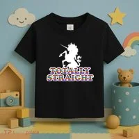 Totally Straight Unicorn Rainbow Pride Toddler T-Shirt thumb 3