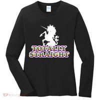 Totally Straight Unicorn Rainbow Pride Women's Long Sleeve Shirt thumb 0
