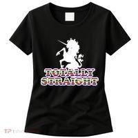 Totally Straight Unicorn Rainbow Pride Women's T-Shirt thumb 0