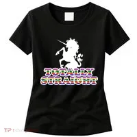 Totally Straight Unicorn Rainbow Pride Women's T-Shirt thumb 0