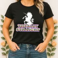 Totally Straight Unicorn Rainbow Pride Women's T-Shirt thumb 2