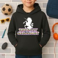 Totally Straight Unicorn Rainbow Pride Kids Hoodie thumb 2