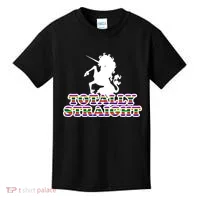 Totally Straight Unicorn Rainbow Pride Kids T-Shirt thumb 0