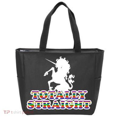 Totally Straight Unicorn Rainbow Pride Tote Bag